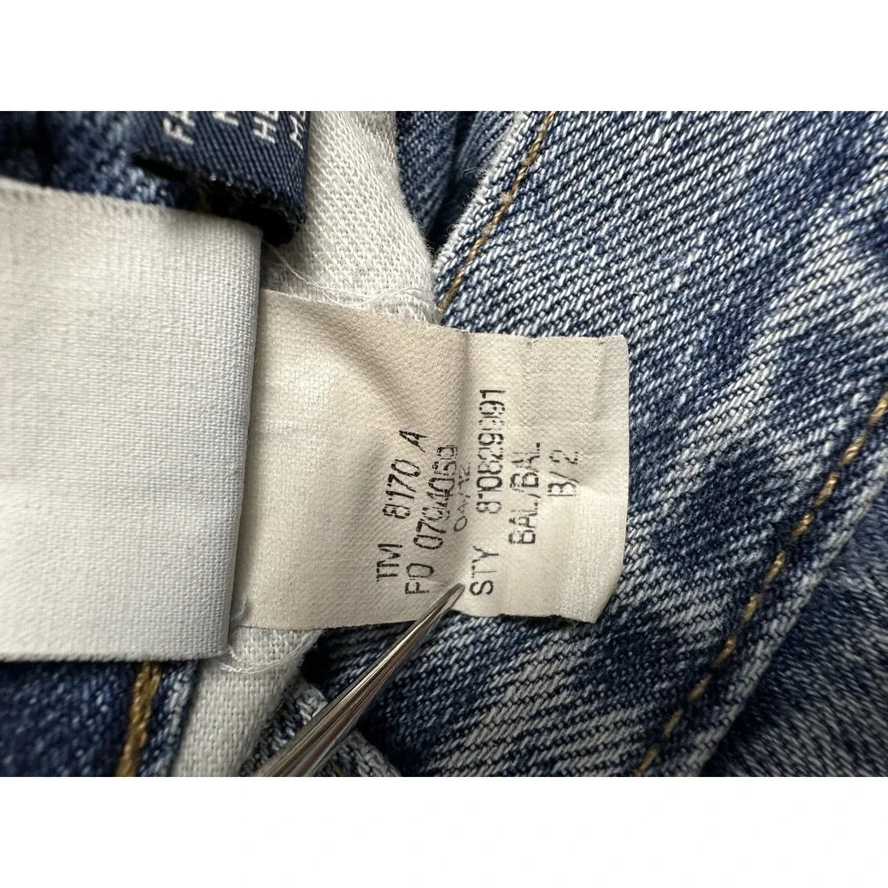 Vintage Tommy‎ Hilfiger Jeans Mens 38x30 Y2K Grunge Distressed Baggy Thrashed